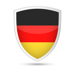 Germany Flag Vector Shield Icon