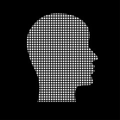 Pixel Icon - Kopf im Profil © Daniel Berkmann
