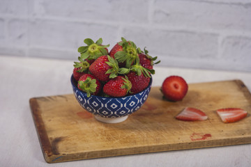 Smoothies and fresh fruits on the table