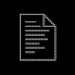Pixel Icon - Dokument mit Text