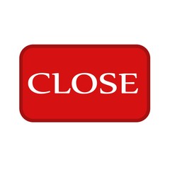 Shop close flat icon.