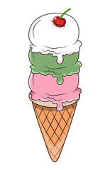 Ice Cream Vector Illustration