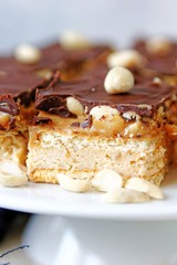 No bake peanut cake with chocolate