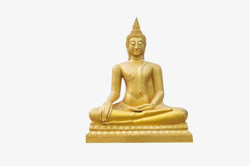 Buddha statue on white background, Visakha Puja Day 