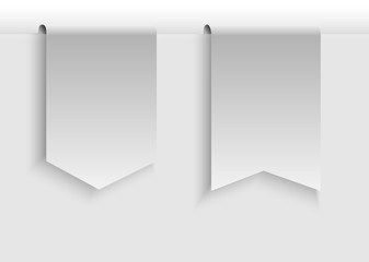 realistic paper banners. curved ribbons. Vector illustration