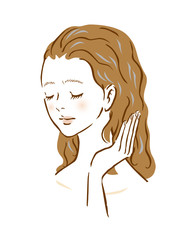 女性　白髪　髪　枝毛