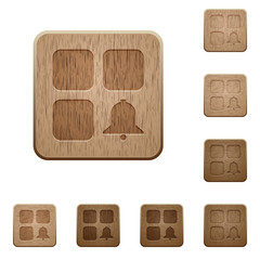 Component alert wooden buttons