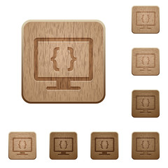 Developing application wooden buttons