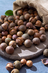 Australian macadamia nuts, unpeeld fresh harvest