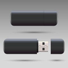 Blank usb drive design mock up set