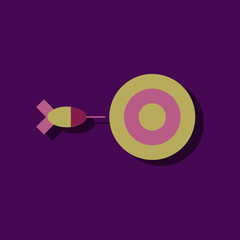 flat vector icon design collection children darts silhouette in sticker style