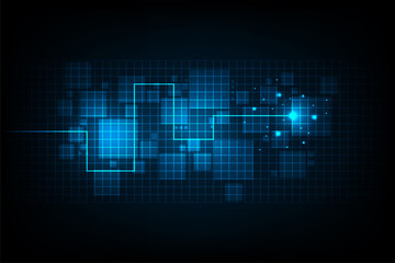 Digital work on a dark blue background.