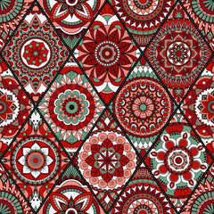 Seamless pattern. Vintage decorative elements. Hand drawn background. Islam, Arabic, Indian, ottoman motifs. Perfect for printing on fabric or paper.