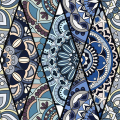 Seamless pattern. Vintage decorative elements. Hand drawn background. Islam, Arabic, Indian, ottoman motifs. Perfect for printing on fabric or paper.