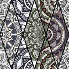 Seamless pattern. Vintage decorative elements. Hand drawn background. Islam, Arabic, Indian, ottoman motifs. Perfect for printing on fabric or paper.