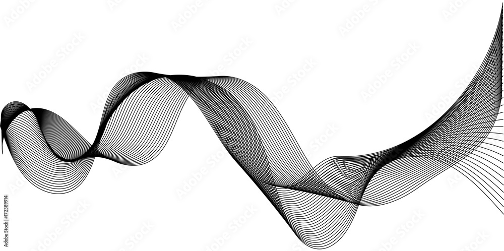 Poster abstract fractal art background, music sound waves, sound waves oscillating glow, vector music digit