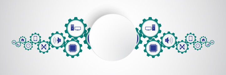 Vector abstract technology concept.