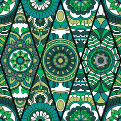 Seamless pattern. Vintage decorative elements. Hand drawn background. Islam, Arabic, Indian, ottoman motifs. Perfect for printing on fabric or paper.