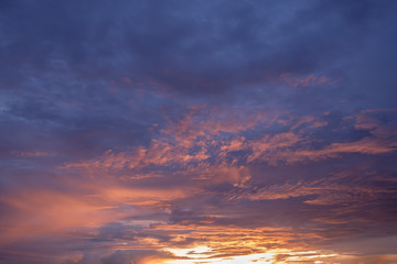 Fototapeta premium Sky and clouds / Sky and clouds at twilight.