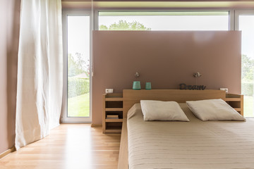 Spacious modern bedroom