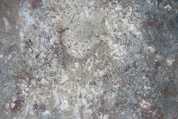 Metal background with rust and traces of paint and oxide, texture of titanium, sheet of metal surface, black and grey steel