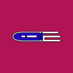 flat vector icon design collection flying bullet with speed