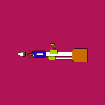 recommend clip art: flat vector icon design collection machine gun bullet shot