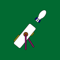 flat vector icon design collection military mortar and shell