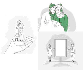 Illustration of a couple