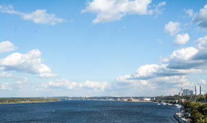 kama river in the perm city, russia, ural