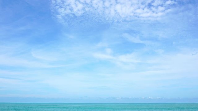 blue sky over tropical sea