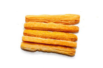 corn cheese stick isolated on white background