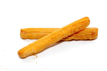 corn cheese stick isolated on white background