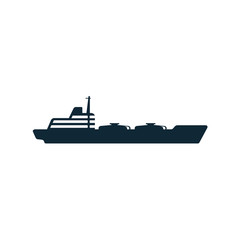 vector oil fuel tanker ship simple flat icon pictogram isolated on a white background. Gas oil fuel, energy power industry symbol, sign