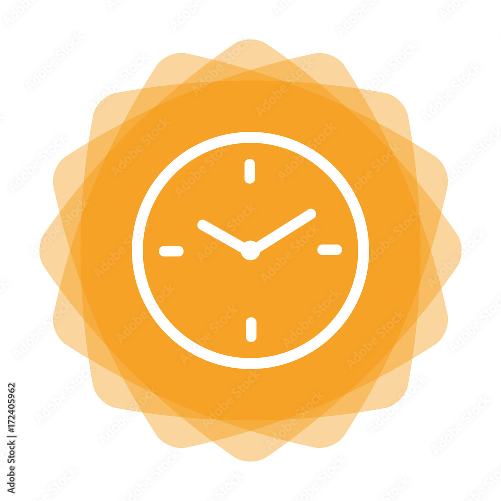 Wall mural app icon gelb - uhr