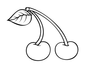 Cherries Vector Clipart - clip-art vector illustration