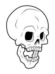 Laughing Skull Vector Drawing