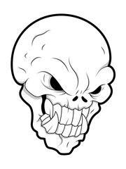 Aggressive Halloween Skull