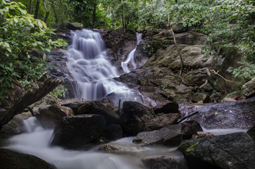 Naklejka na ściany i meble water fall in rainforest