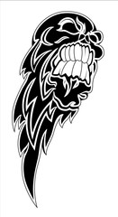 Retro Halloween Skull Vector Design