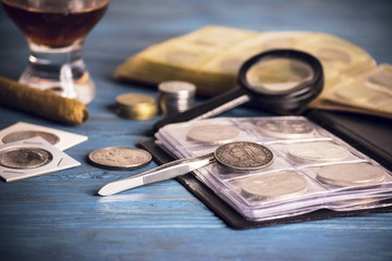 numismatics, collect old coins