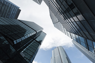 Fototapeta na wymiar Business skyscrapers, high-rise office buildings