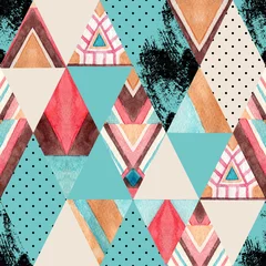 Tapeten Raute und Dreieck nahtlose Muster. © Tanya Syrytsyna