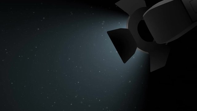Realistic spotlight sideview available in 4k UHD FullHD and HD 3d loopable realistic video footage