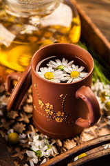 Cup of chamomile tea