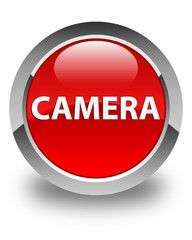 Camera glossy red round button
