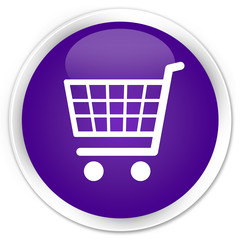 Ecommerce icon premium purple round button
