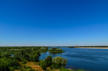 Fototapeta na wymiar View on a river Dnieper on summer