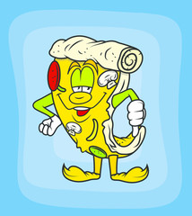 Thumbs Down - Cartoon Pizza Vector