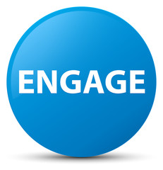 Engage cyan blue round button